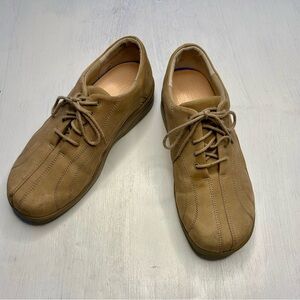 Apex Men’s Walking Shoes Size 10M Tan Leather Comfort Orthopedic Casual Lace Up